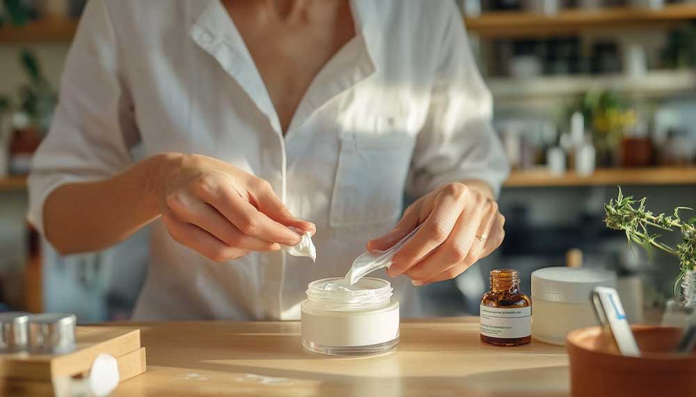 CBD cream next to a drug test kit and Certificate of Analysis document